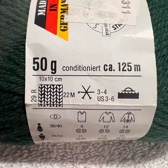 New Stahl Sche Wolle Socka Color Green Wool Blend 50g Skeins. - Picture 4 of 5